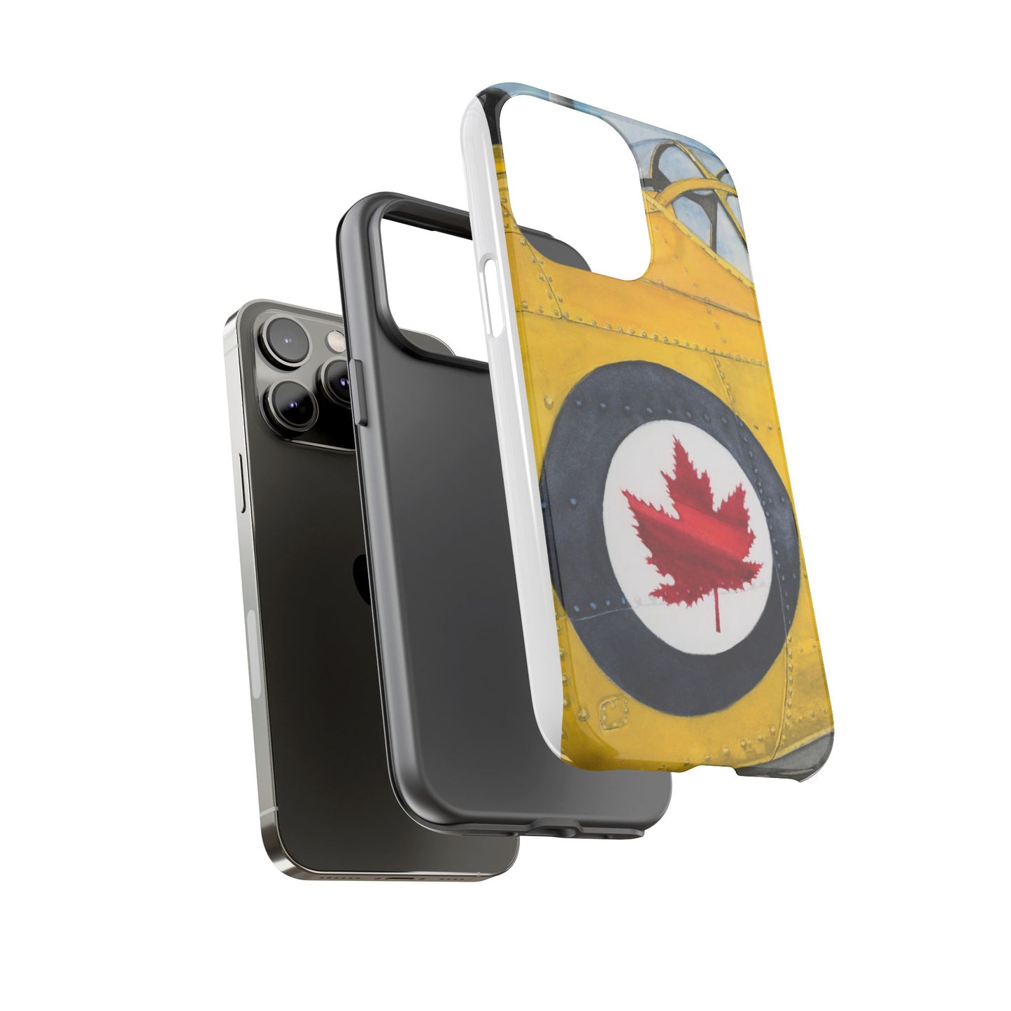 Canadian Vintage Airplane Phone Case - Tough Cases with Maple Leaf Design - Aviation Art Print