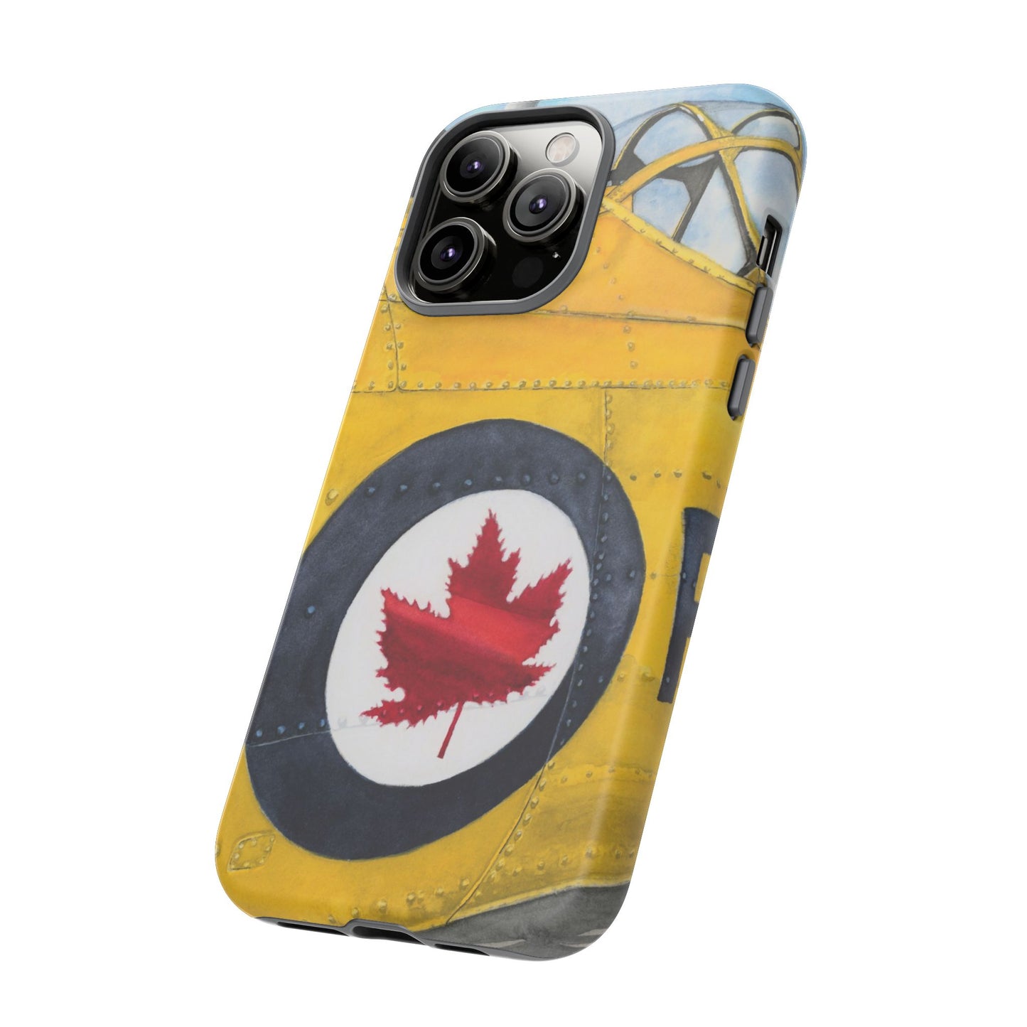 Canadian Vintage Airplane Phone Case - Tough Cases with Maple Leaf Design - Aviation Art Print