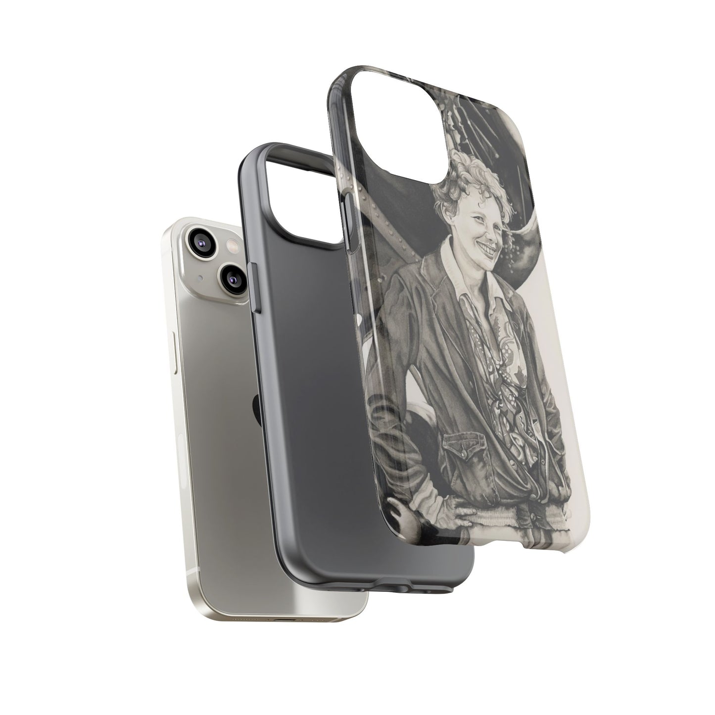 Adventure Spirit Phone Case with Vintage Pilot Design - Watercolor Art by Sarah Whyte
