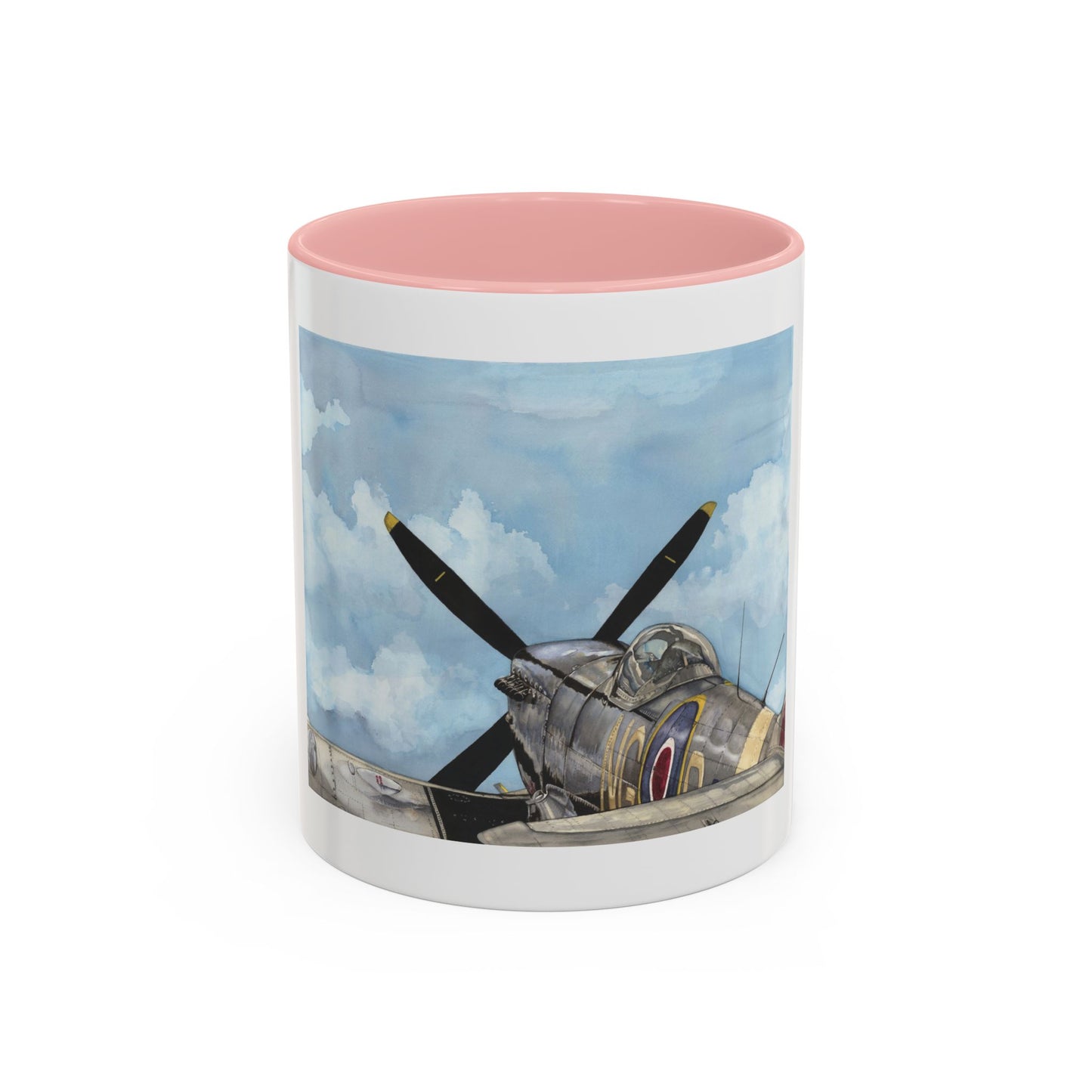 Vintage Airplane Accent Coffee Mug - 11oz & 15oz - Aviation Art Print