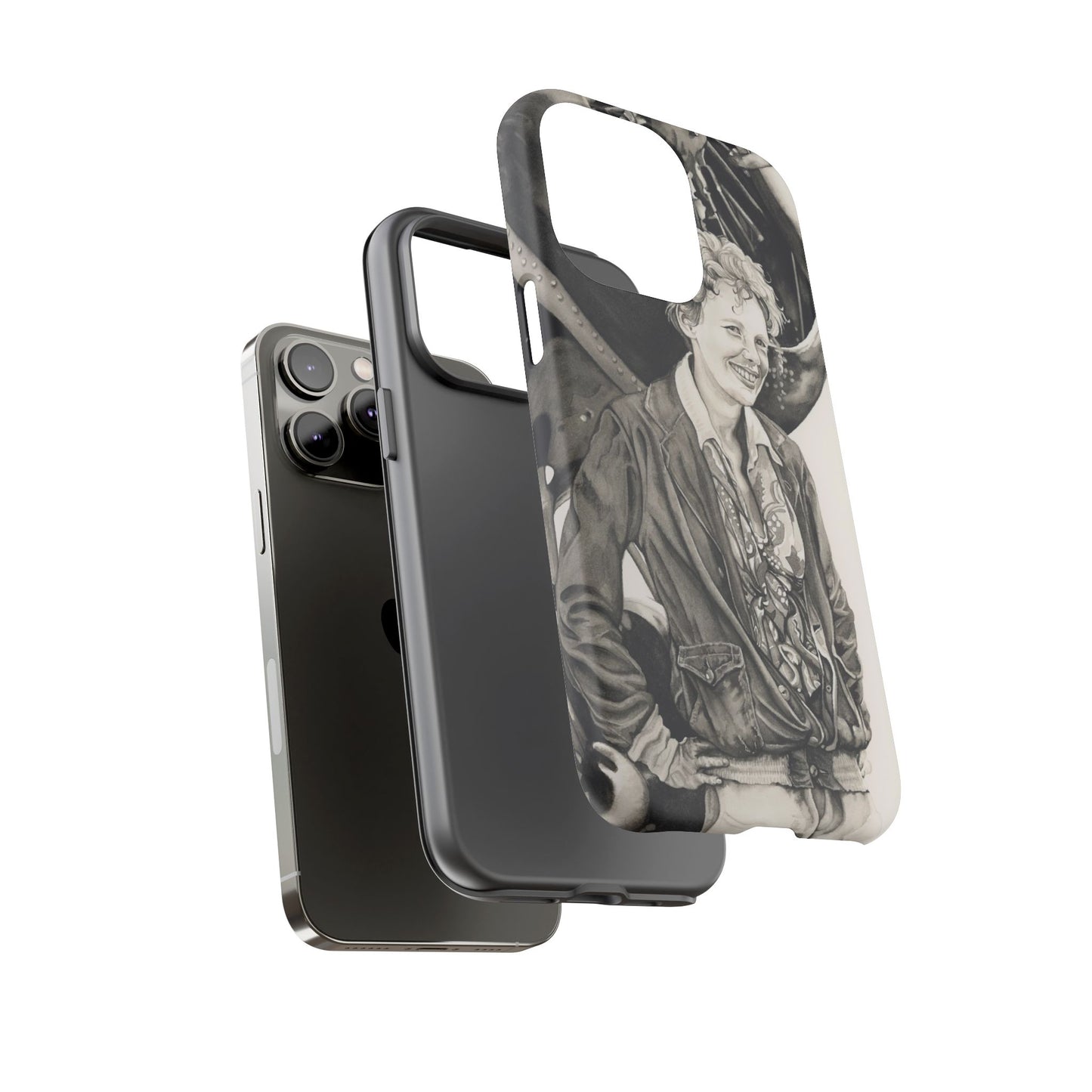 Adventure Spirit Phone Case with Vintage Pilot Design - Watercolor Art by Sarah Whyte