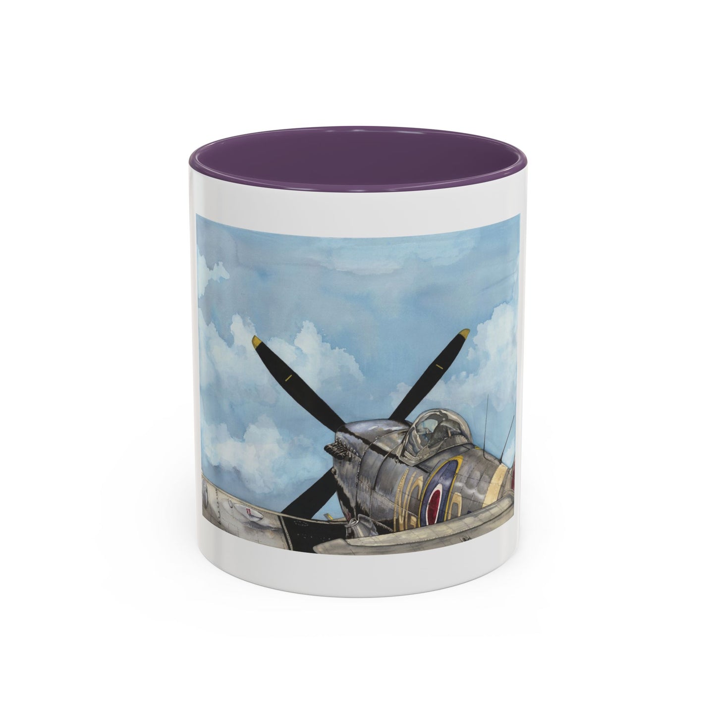 Vintage Airplane Accent Coffee Mug - 11oz & 15oz - Aviation Art Print