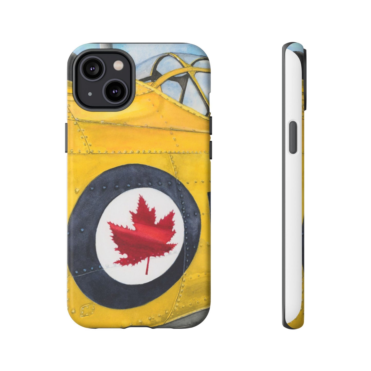 Canadian Vintage Airplane Phone Case - Tough Cases with Maple Leaf Design - Aviation Art Print