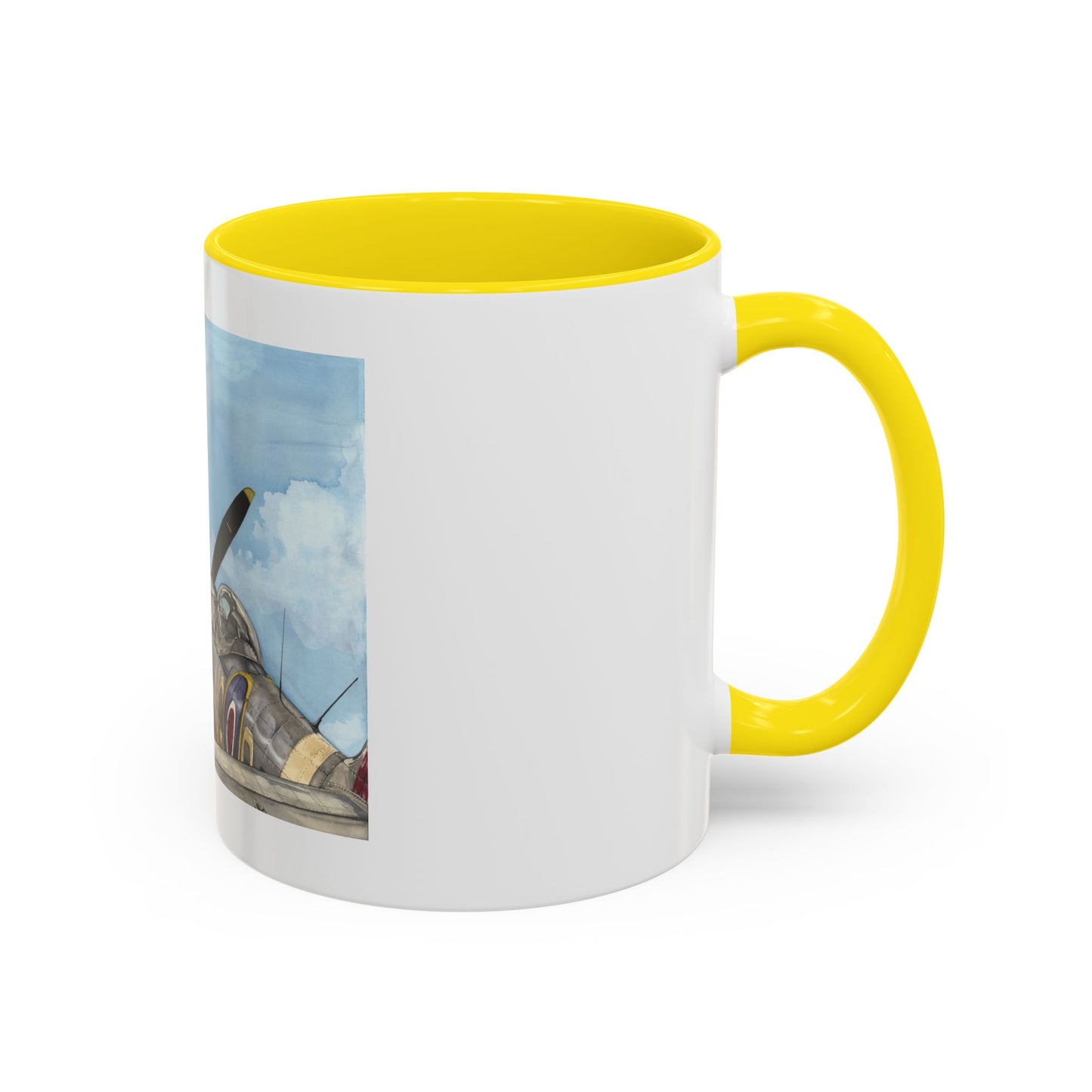 Vintage Airplane Accent Coffee Mug - 11oz & 15oz - Aviation Art Print
