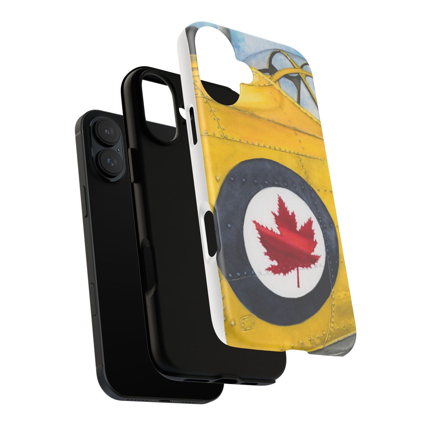Canadian Vintage Airplane Phone Case - Tough Cases with Maple Leaf Design - Aviation Art Print