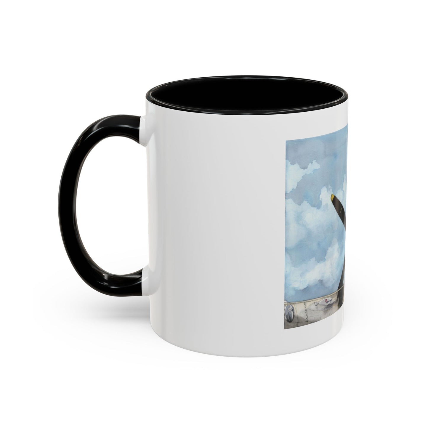 Vintage Airplane Accent Coffee Mug - 11oz & 15oz - Aviation Art Print