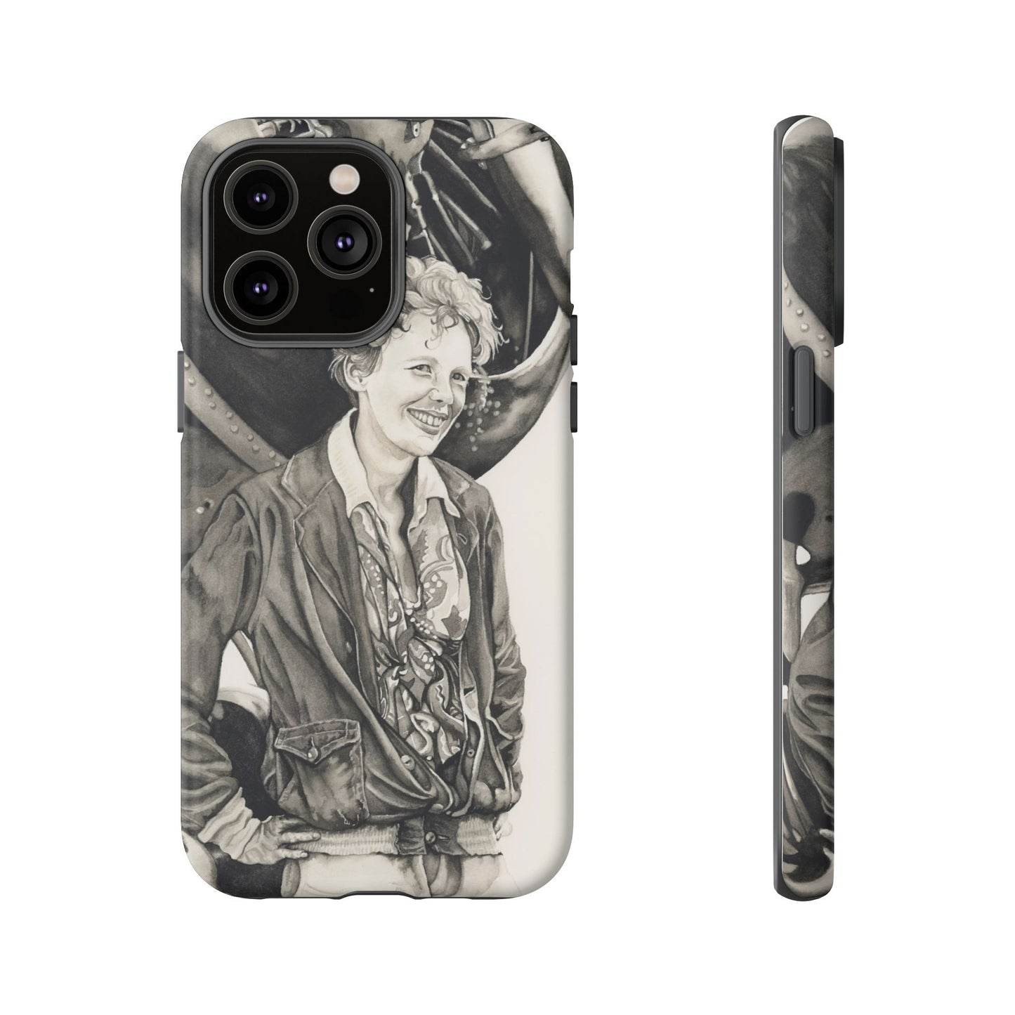 Adventure Spirit Phone Case with Vintage Pilot Design - Watercolor Art by Sarah Whyte