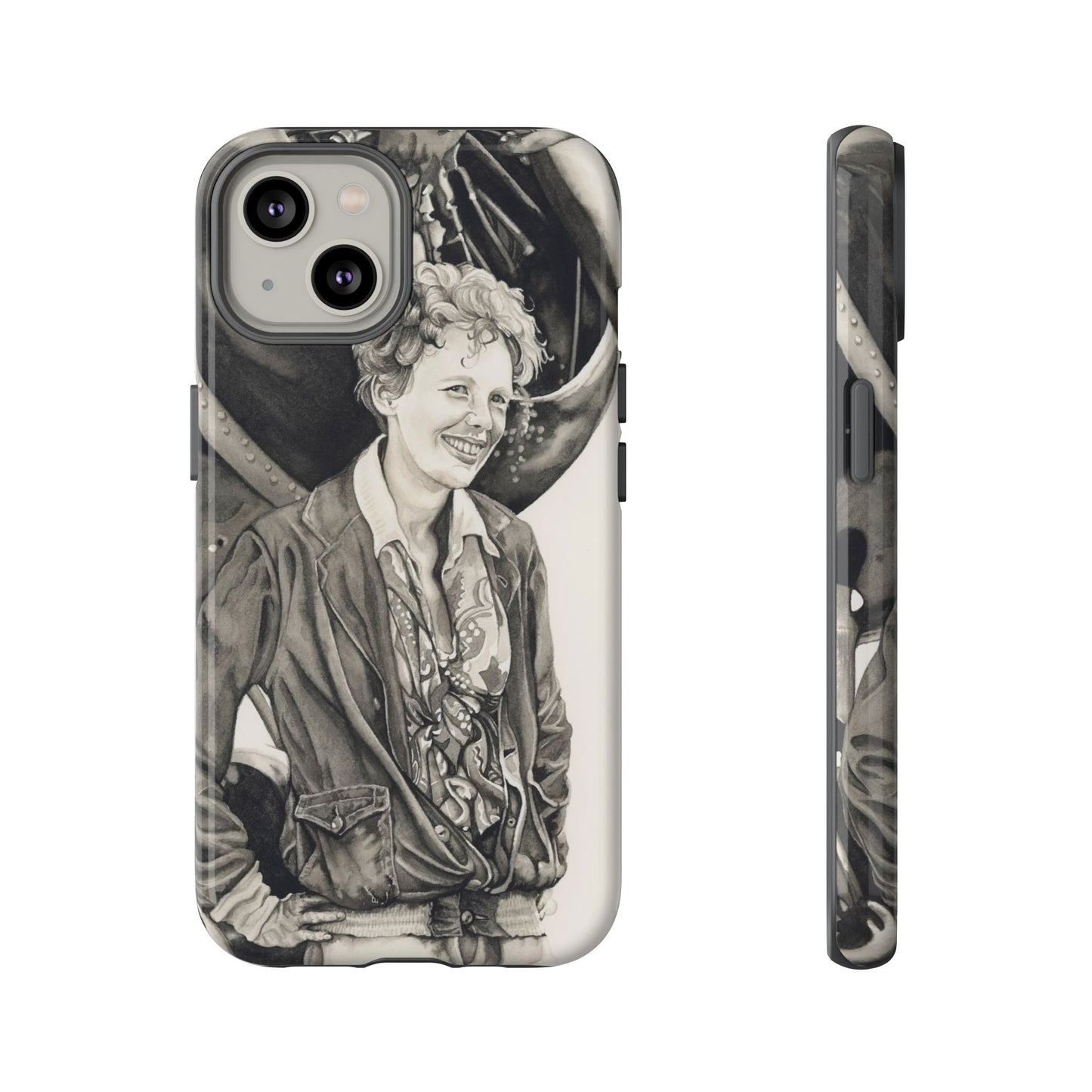 Adventure Spirit Phone Case with Vintage Pilot Design - Watercolor Art by Sarah Whyte