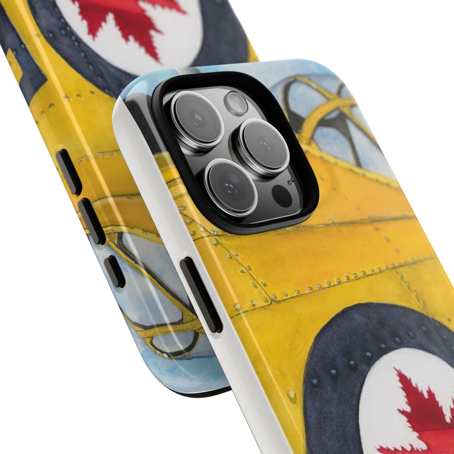 Canadian Vintage Airplane Phone Case - Tough Cases with Maple Leaf Design - Aviation Art Print