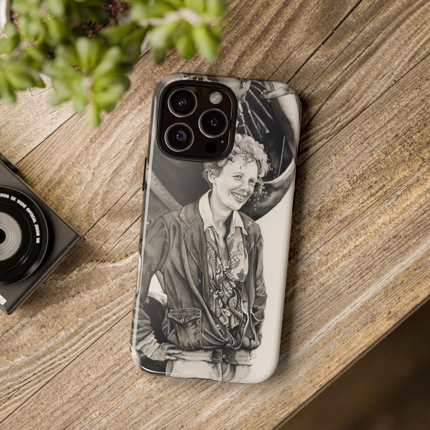 Adventure Spirit Phone Case with Vintage Pilot Design - Watercolor Art by Sarah Whyte