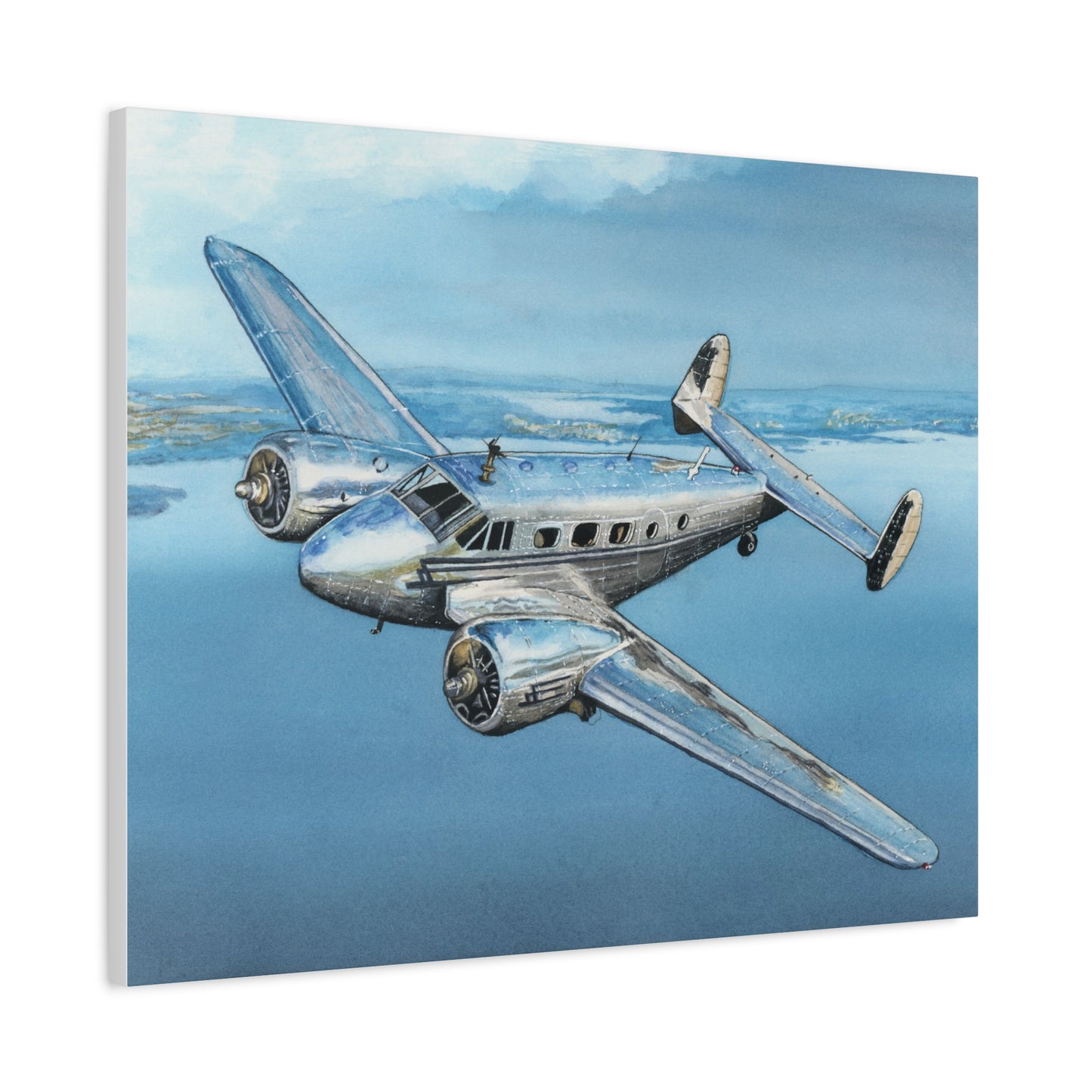 Vintage Airplane Canvas Print – Retro Aviation Wall Art - Aviation Art Print