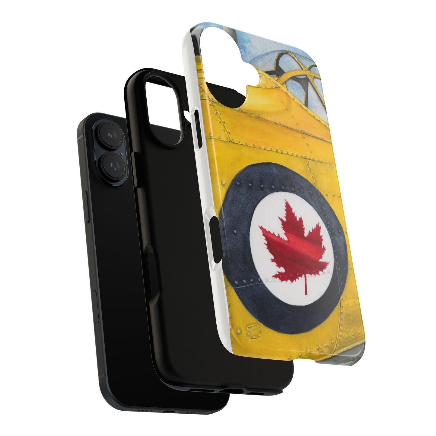 Canadian Vintage Airplane Phone Case - Tough Cases with Maple Leaf Design - Aviation Art Print