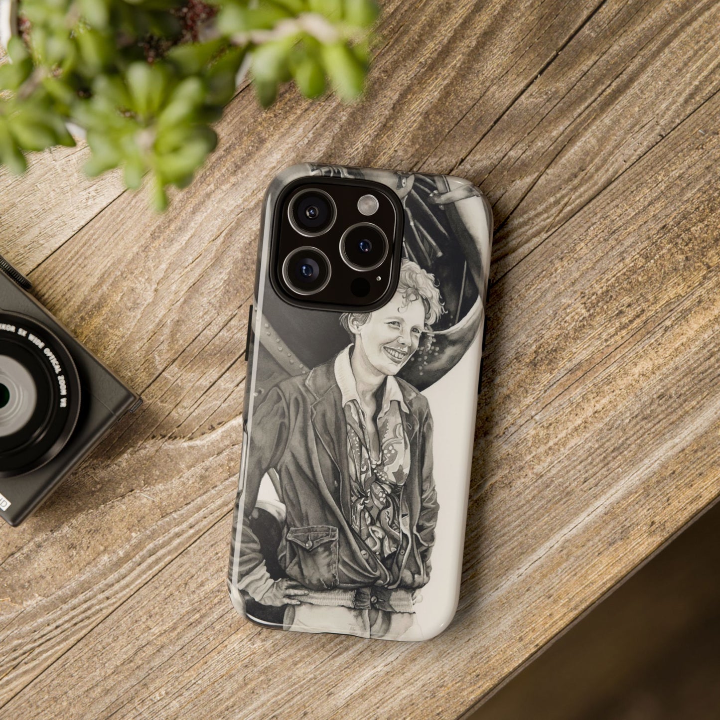 Adventure Spirit Phone Case with Vintage Pilot Design - Watercolor Art by Sarah Whyte