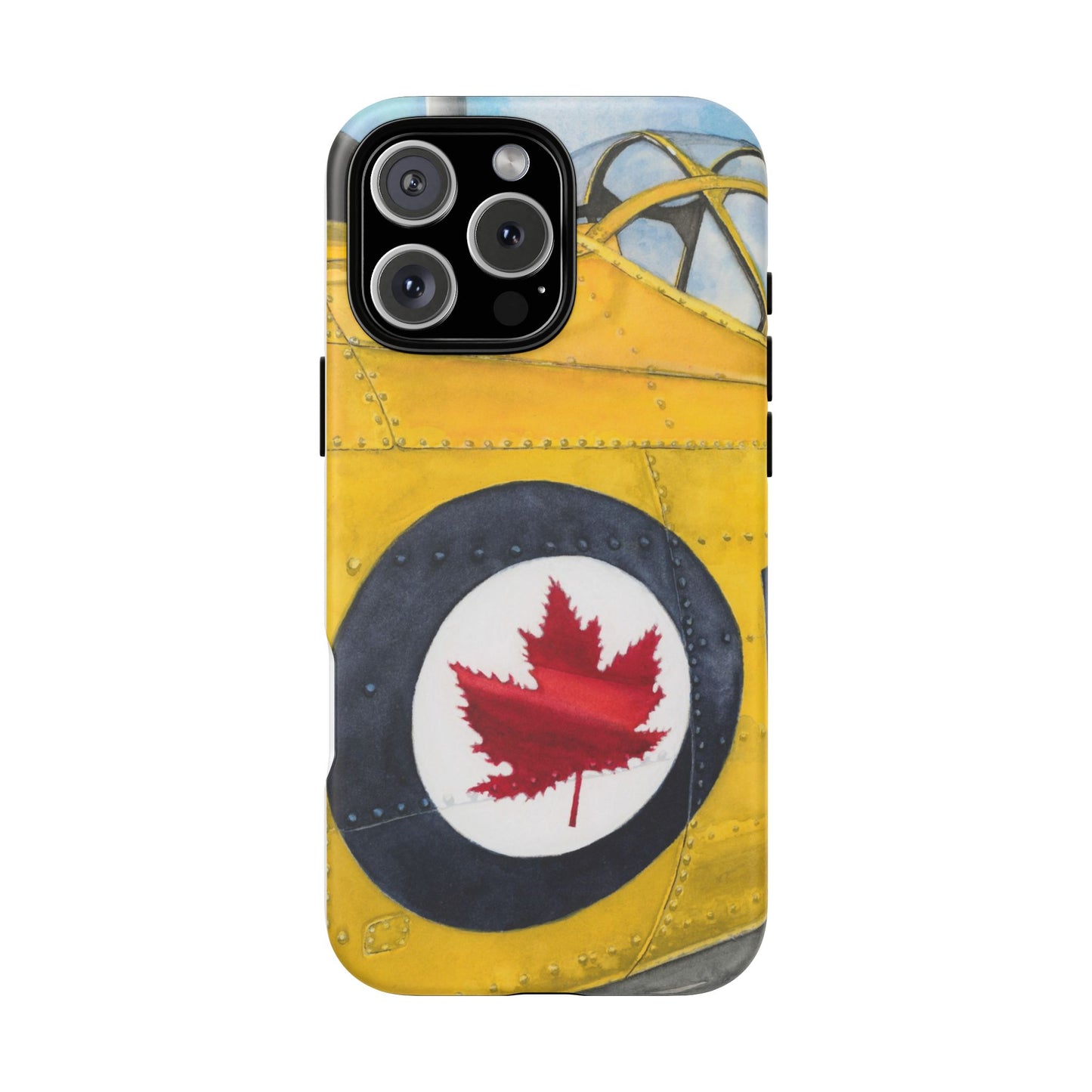 Canadian Vintage Airplane Phone Case - Tough Cases with Maple Leaf Design - Aviation Art Print