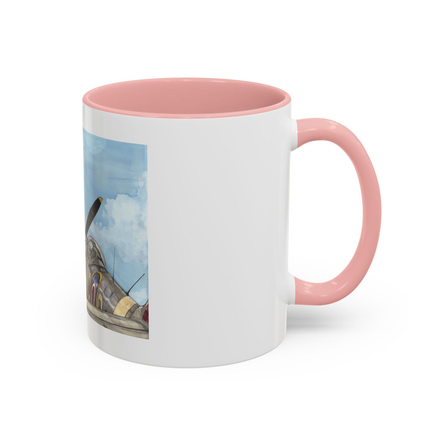 Vintage Airplane Accent Coffee Mug - 11oz & 15oz - Aviation Art Print