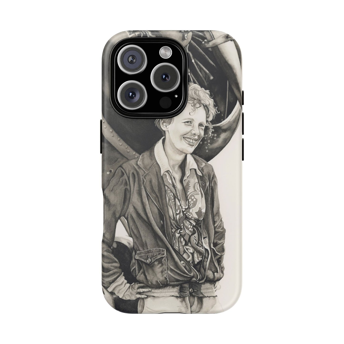 Adventure Spirit Phone Case with Vintage Pilot Design - Watercolor Art by Sarah Whyte