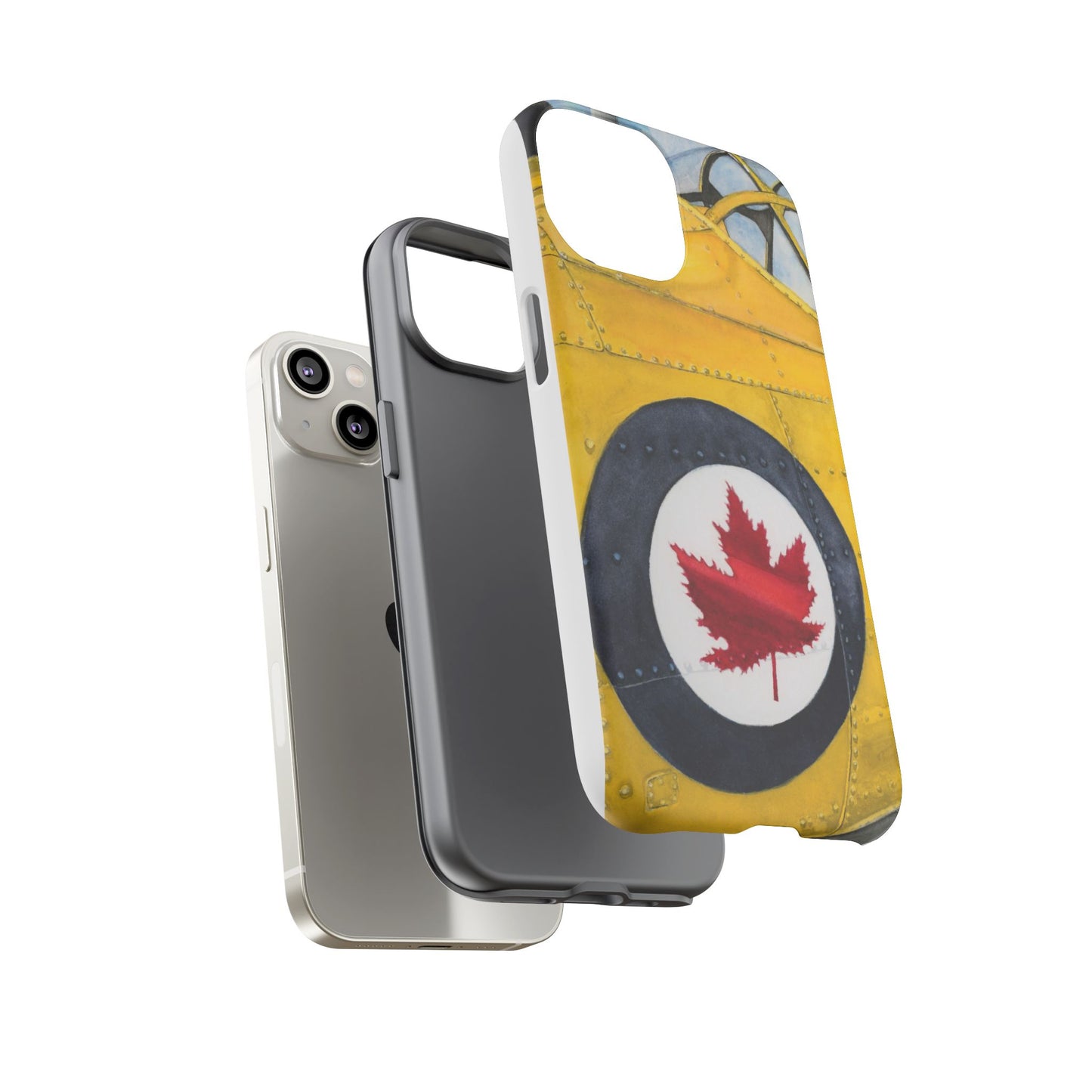 Canadian Vintage Airplane Phone Case - Tough Cases with Maple Leaf Design - Aviation Art Print