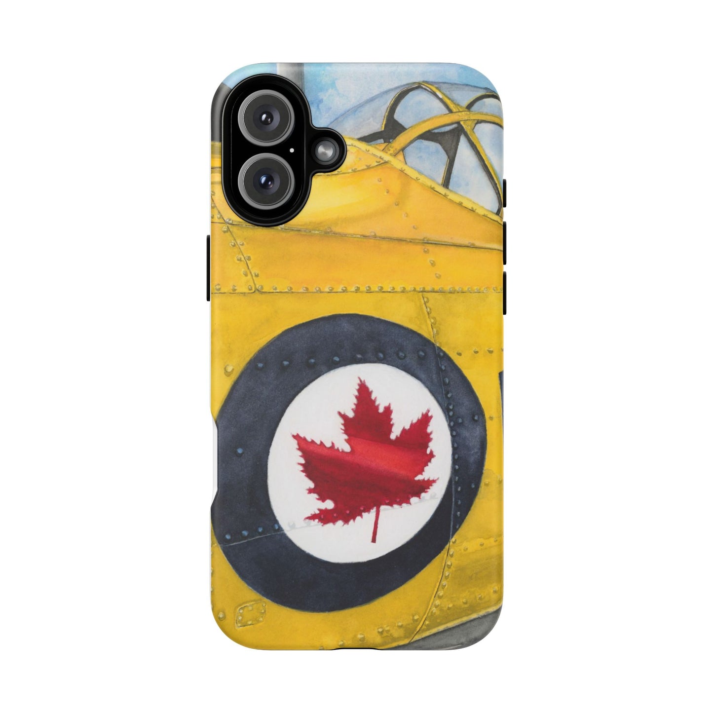 Canadian Vintage Airplane Phone Case - Tough Cases with Maple Leaf Design - Aviation Art Print