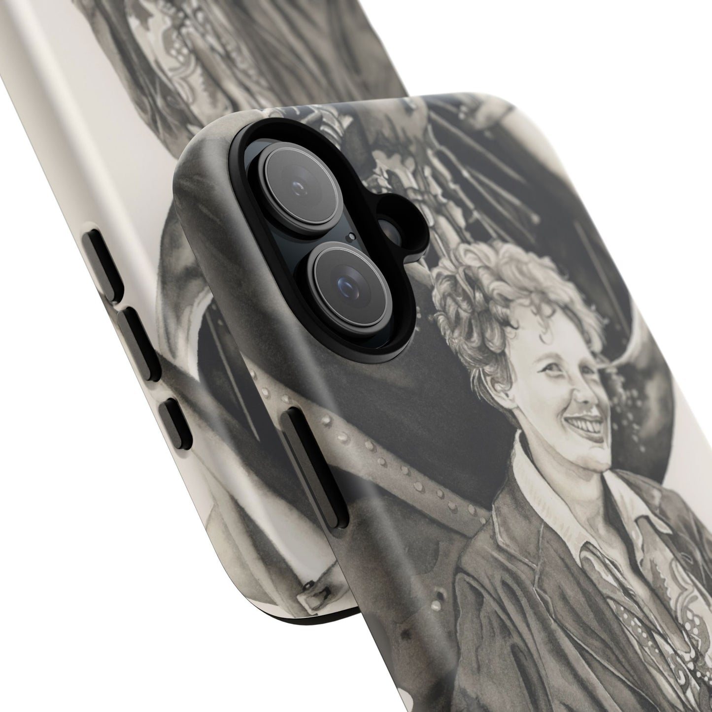 Adventure Spirit Phone Case with Vintage Pilot Design - Watercolor Art by Sarah Whyte