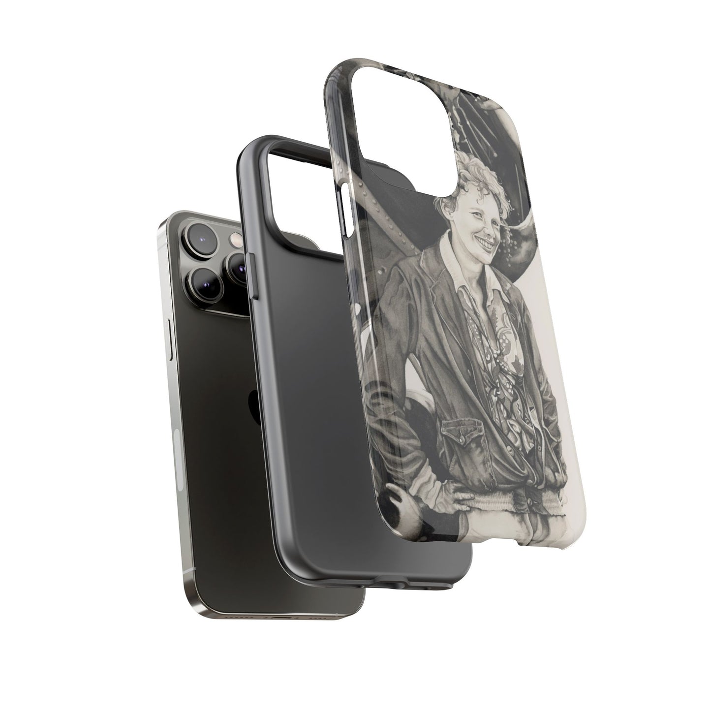 Adventure Spirit Phone Case with Vintage Pilot Design - Watercolor Art by Sarah Whyte