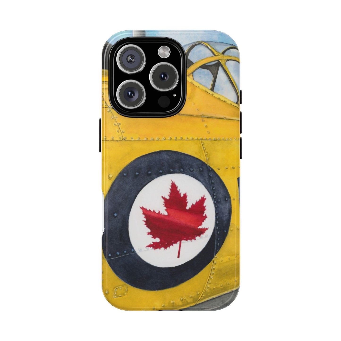 Canadian Vintage Airplane Phone Case - Tough Cases with Maple Leaf Design - Aviation Art Print