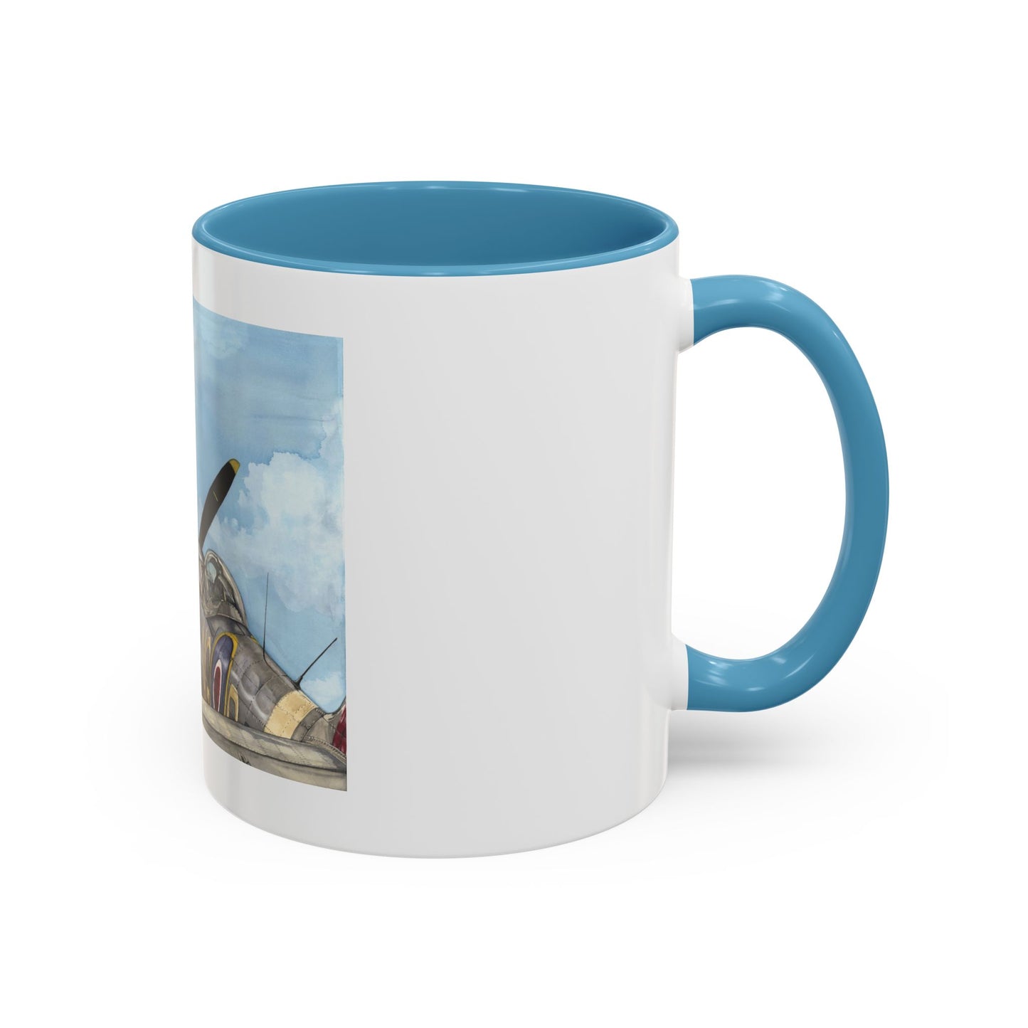 Vintage Airplane Accent Coffee Mug - 11oz & 15oz - Aviation Art Print