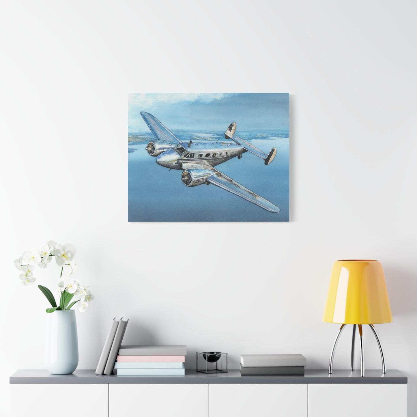 Vintage Airplane Canvas Print – Retro Aviation Wall Art - Aviation Art Print