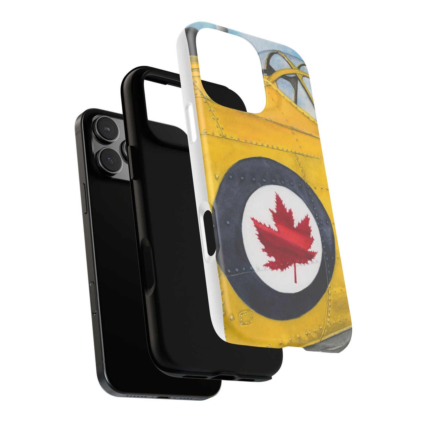 Canadian Vintage Airplane Phone Case - Tough Cases with Maple Leaf Design - Aviation Art Print