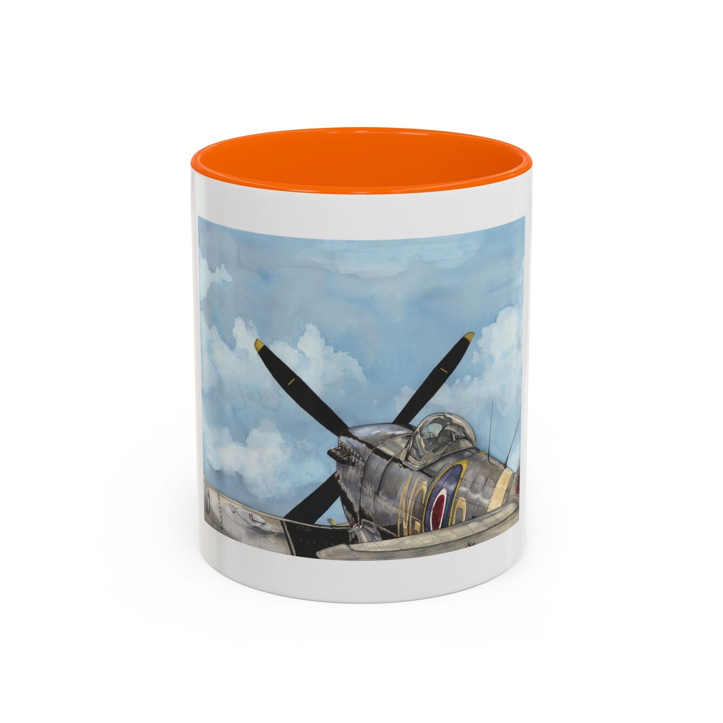 Vintage Airplane Accent Coffee Mug - 11oz & 15oz - Aviation Art Print