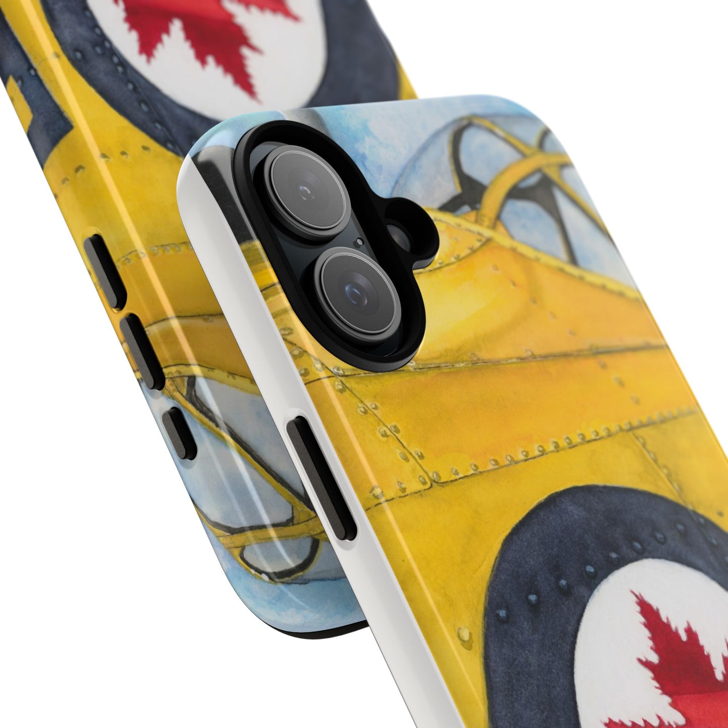 Canadian Vintage Airplane Phone Case - Tough Cases with Maple Leaf Design - Aviation Art Print