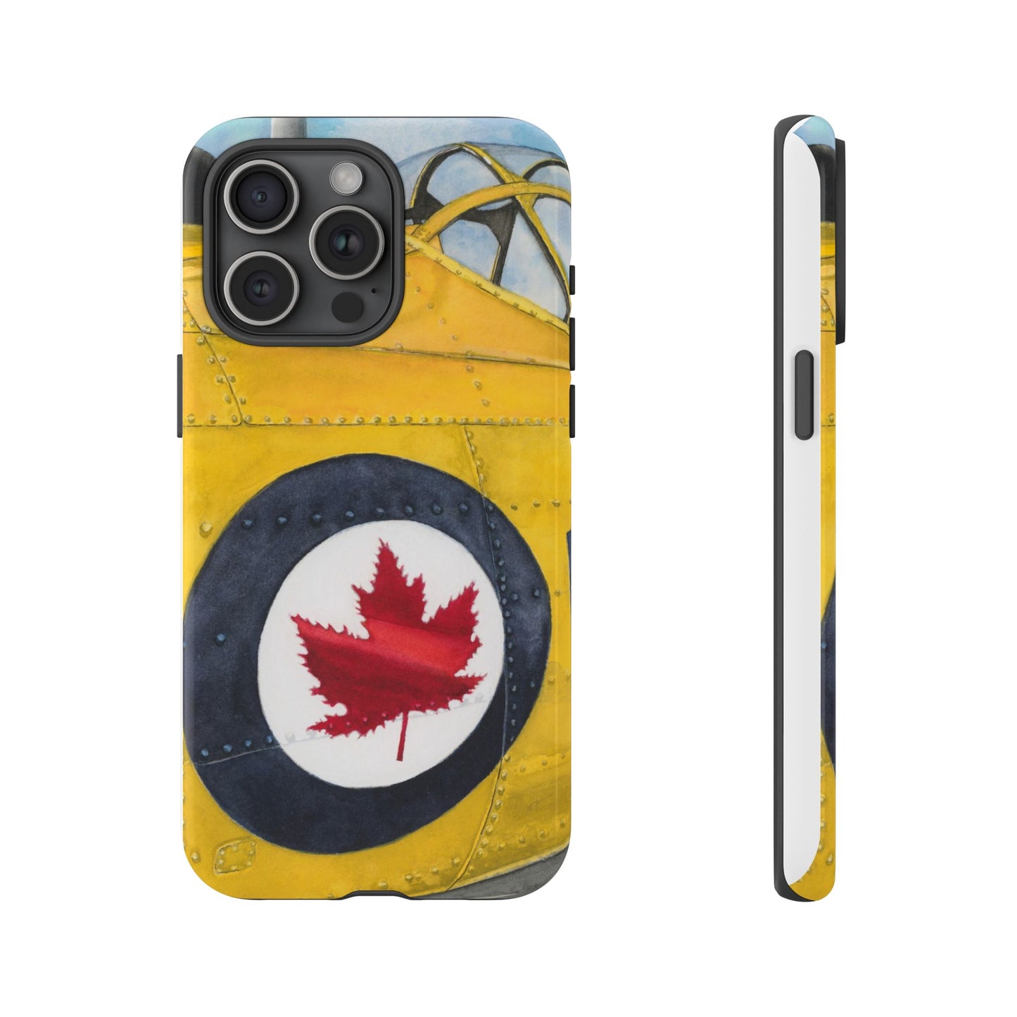 Canadian Vintage Airplane Phone Case - Tough Cases with Maple Leaf Design - Aviation Art Print