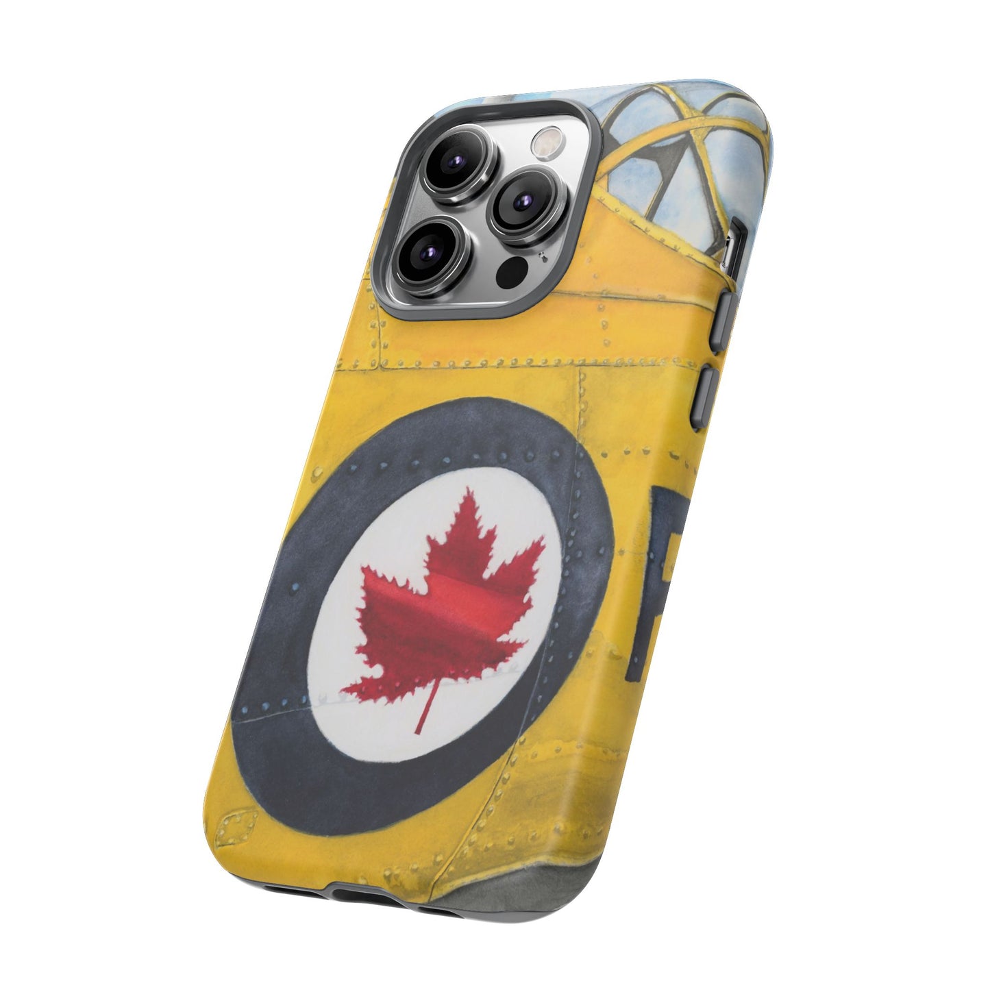 Canadian Vintage Airplane Phone Case - Tough Cases with Maple Leaf Design - Aviation Art Print