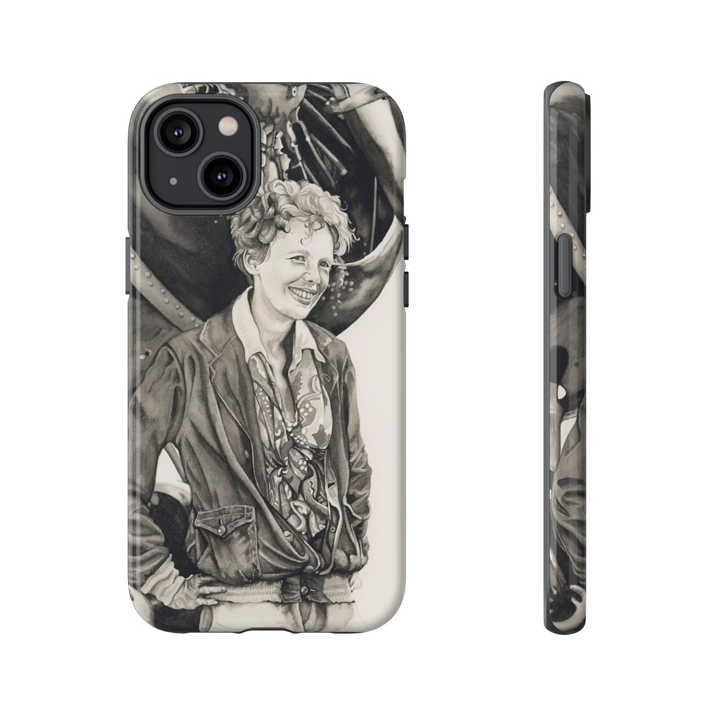 Adventure Spirit Phone Case with Vintage Pilot Design - Watercolor Art by Sarah Whyte
