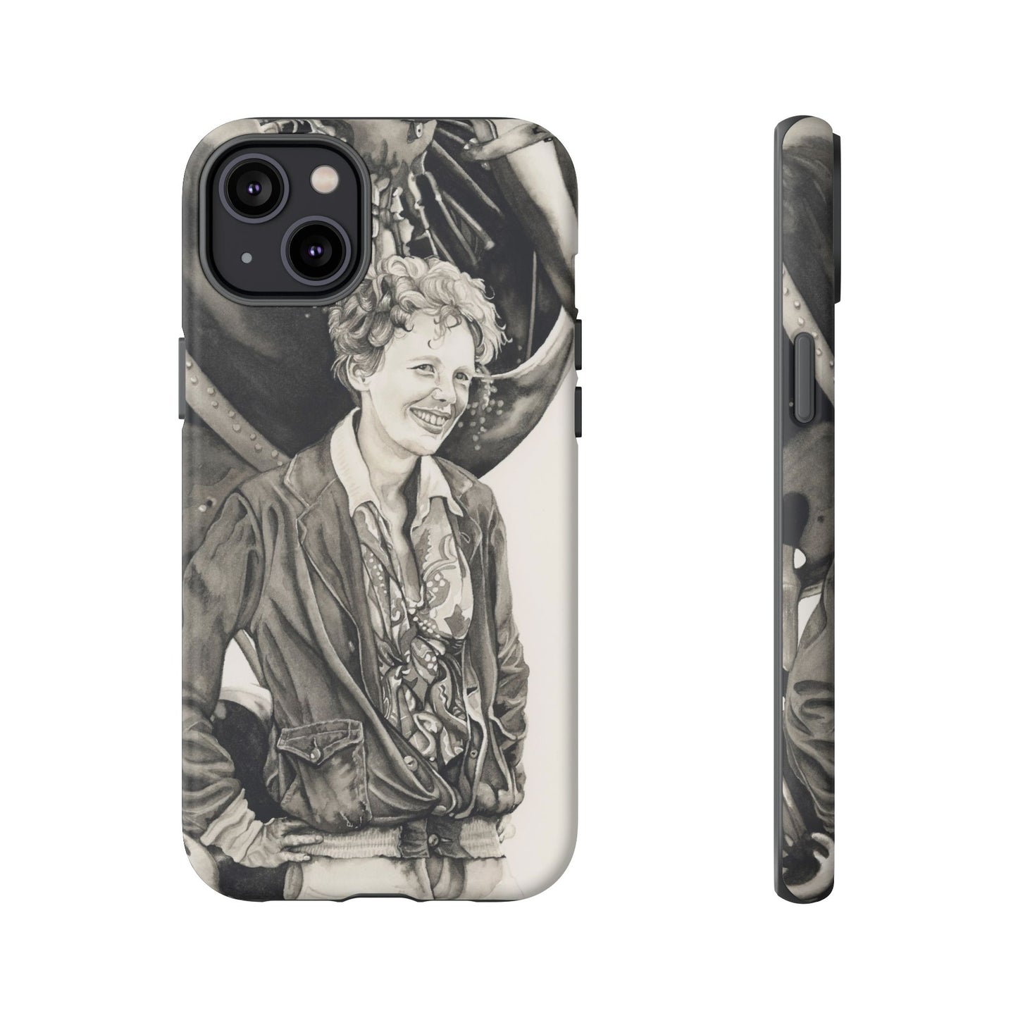 Adventure Spirit Phone Case with Vintage Pilot Design - Watercolor Art by Sarah Whyte