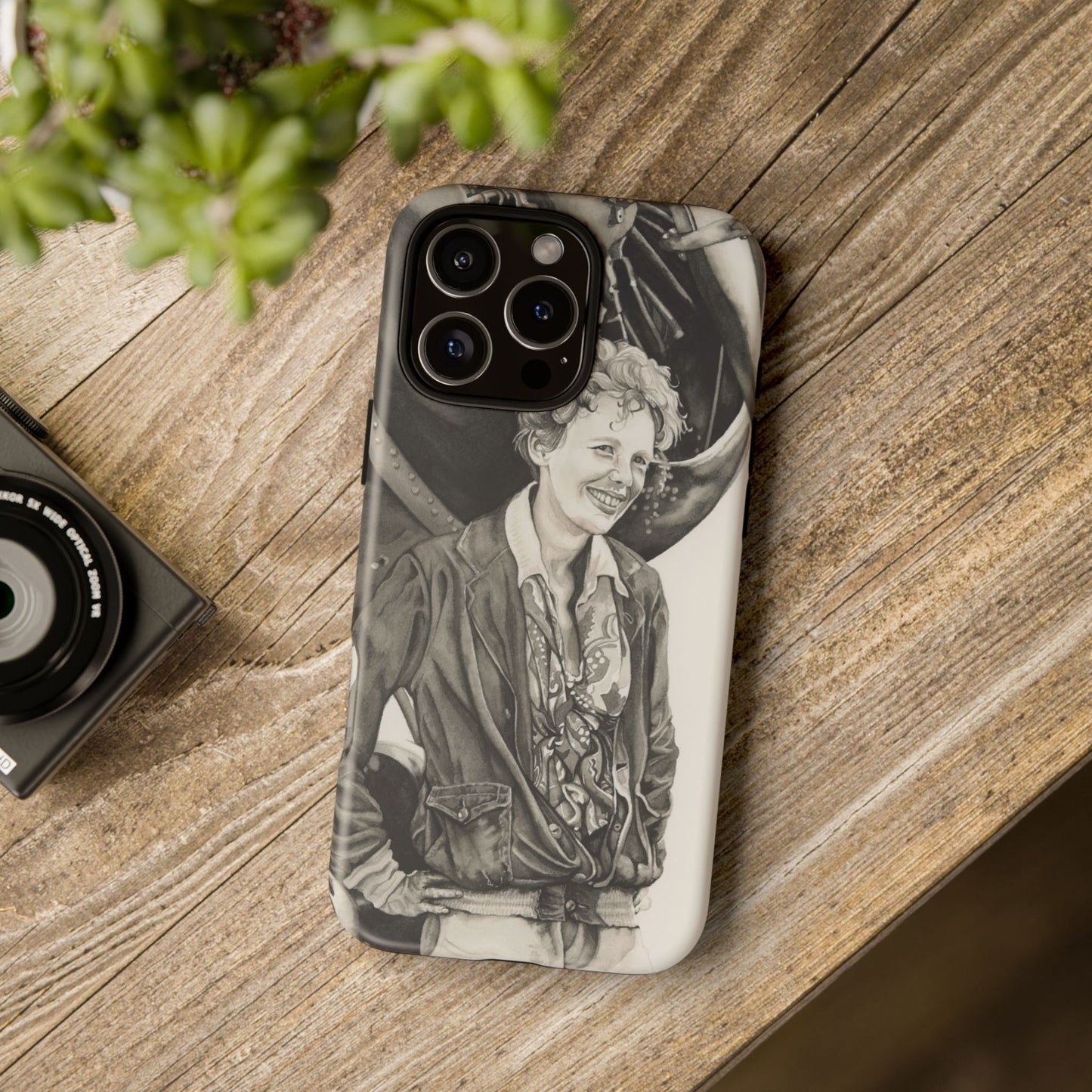 Adventure Spirit Phone Case with Vintage Pilot Design - Watercolor Art by Sarah Whyte