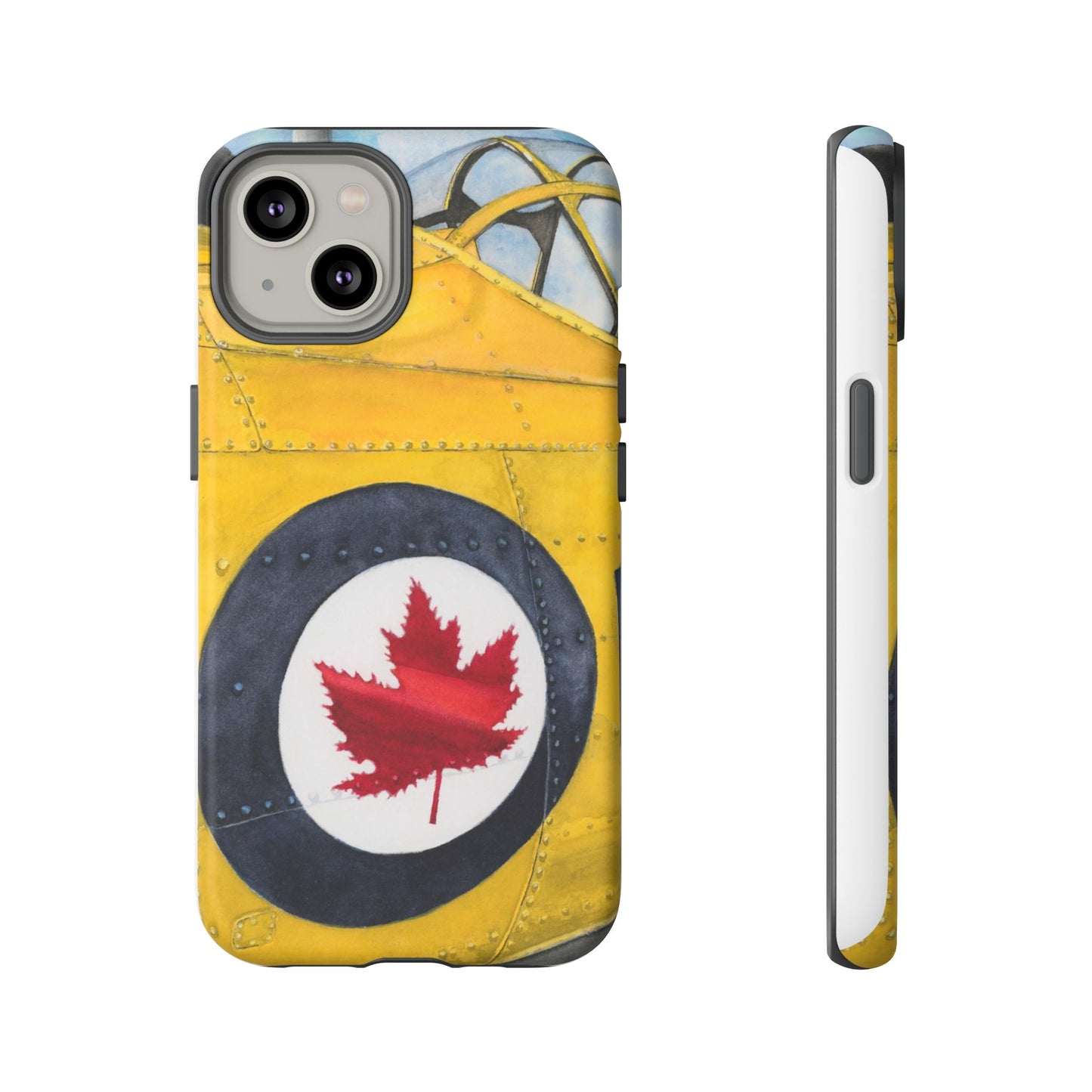 Canadian Vintage Airplane Phone Case - Tough Cases with Maple Leaf Design - Aviation Art Print