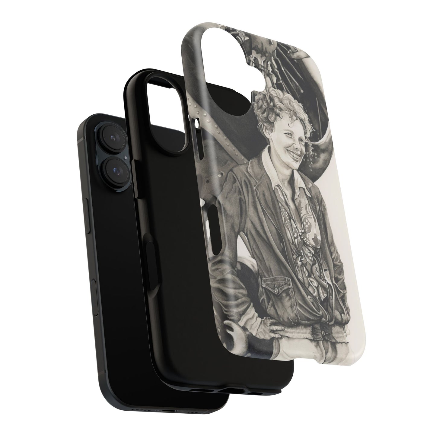 Adventure Spirit Phone Case with Vintage Pilot Design - Watercolor Art by Sarah Whyte