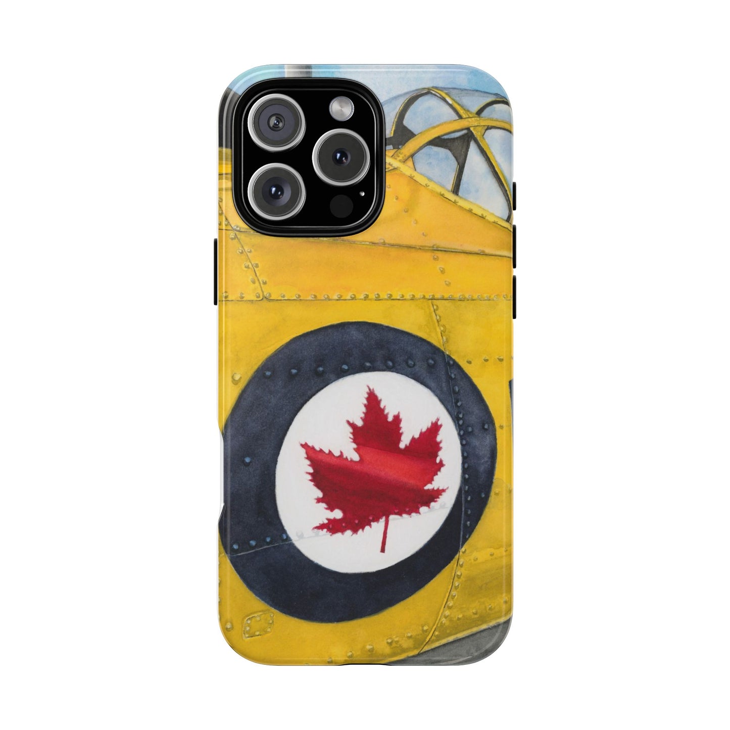 Canadian Vintage Airplane Phone Case - Tough Cases with Maple Leaf Design - Aviation Art Print