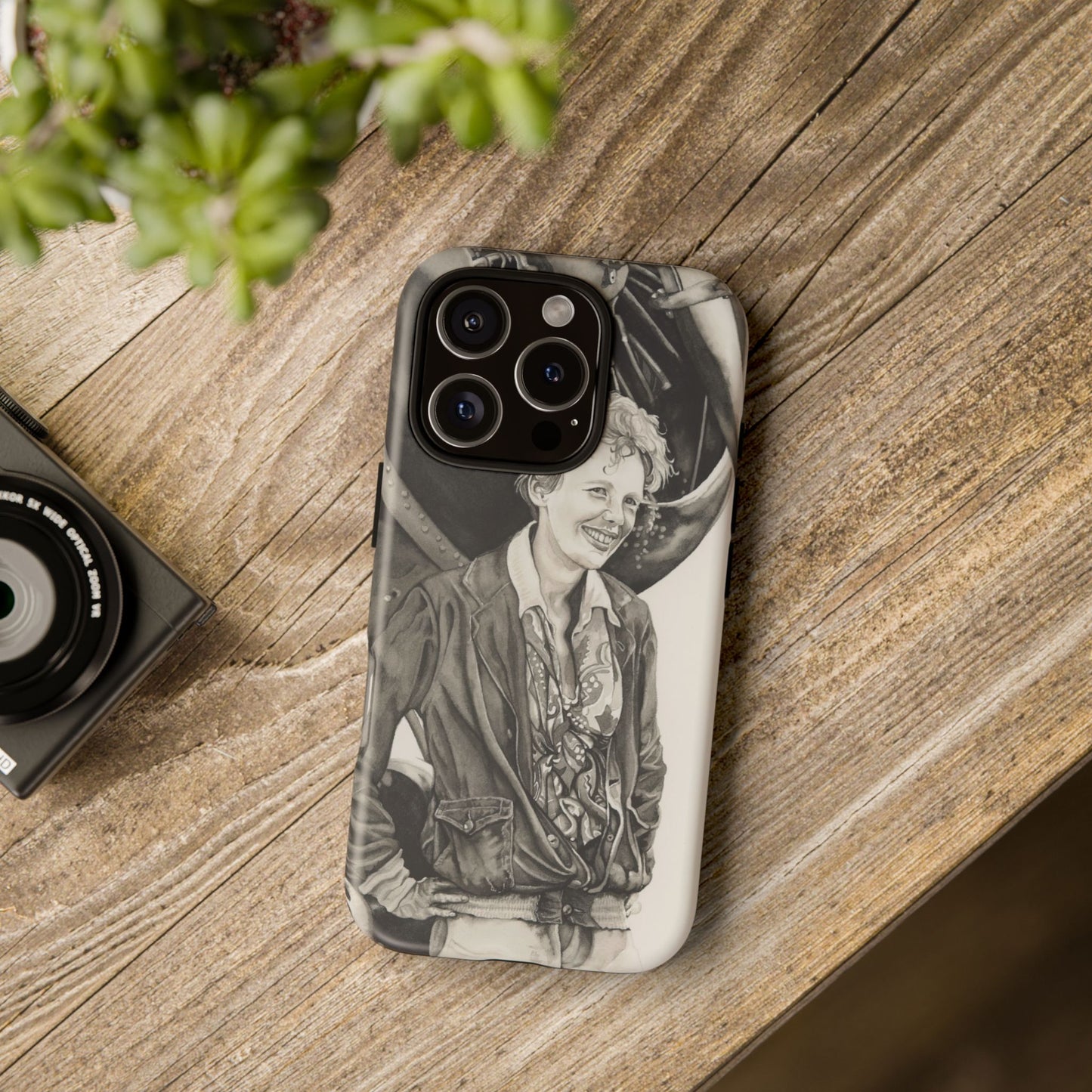 Adventure Spirit Phone Case with Vintage Pilot Design - Watercolor Art by Sarah Whyte