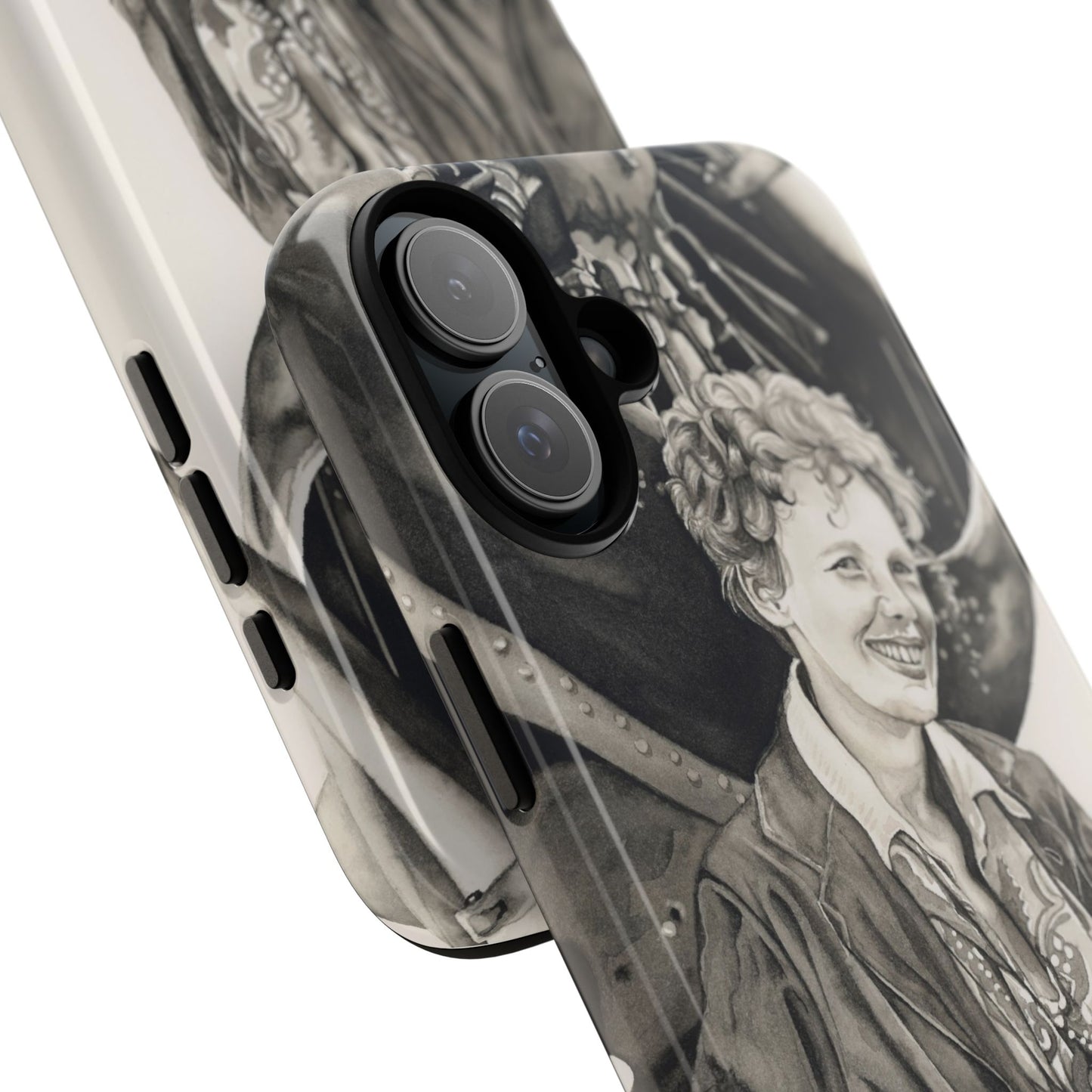 Adventure Spirit Phone Case with Vintage Pilot Design - Watercolor Art by Sarah Whyte