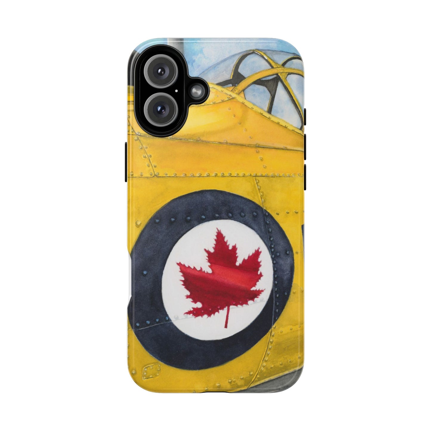 Canadian Vintage Airplane Phone Case - Tough Cases with Maple Leaf Design - Aviation Art Print