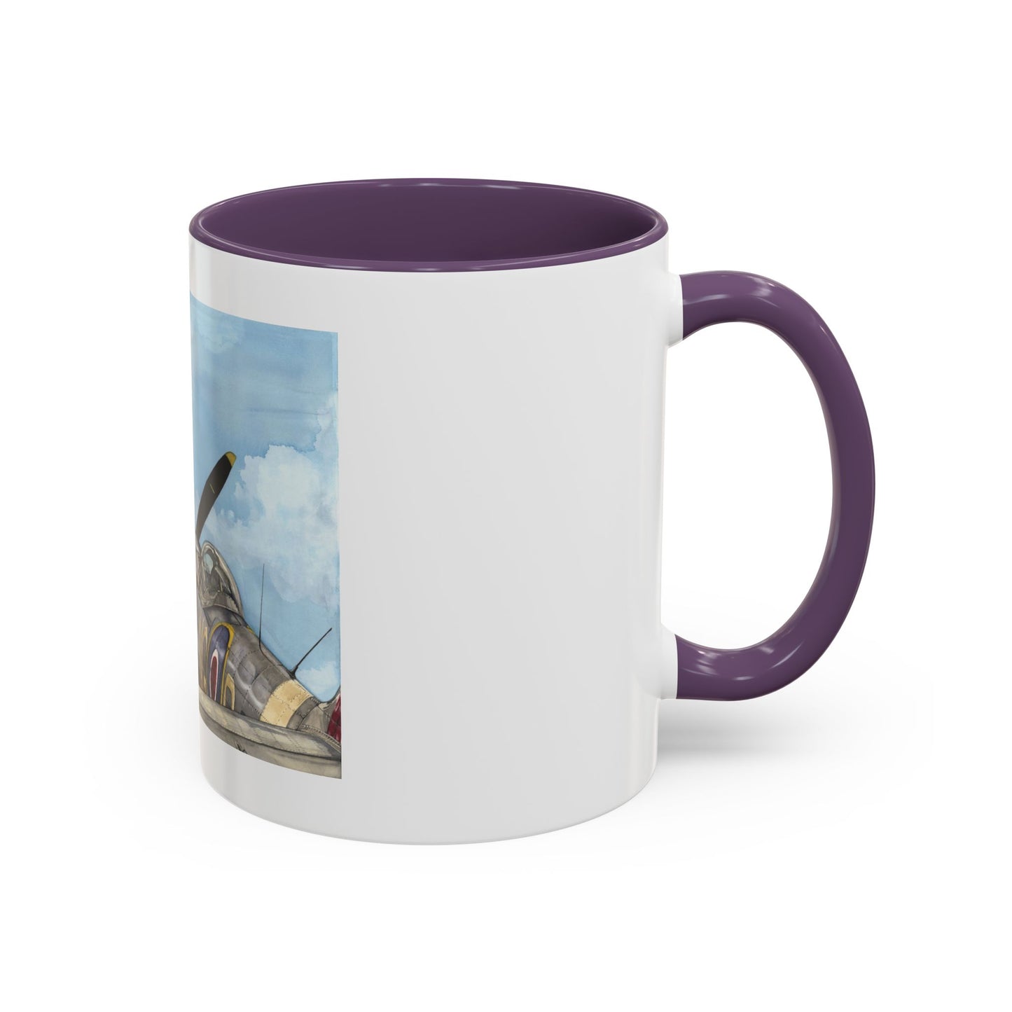 Vintage Airplane Accent Coffee Mug - 11oz & 15oz - Aviation Art Print