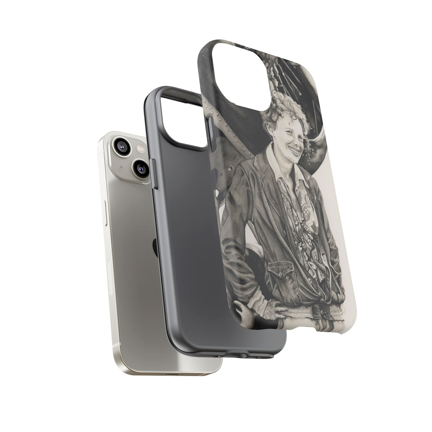 Adventure Spirit Phone Case with Vintage Pilot Design - Watercolor Art by Sarah Whyte