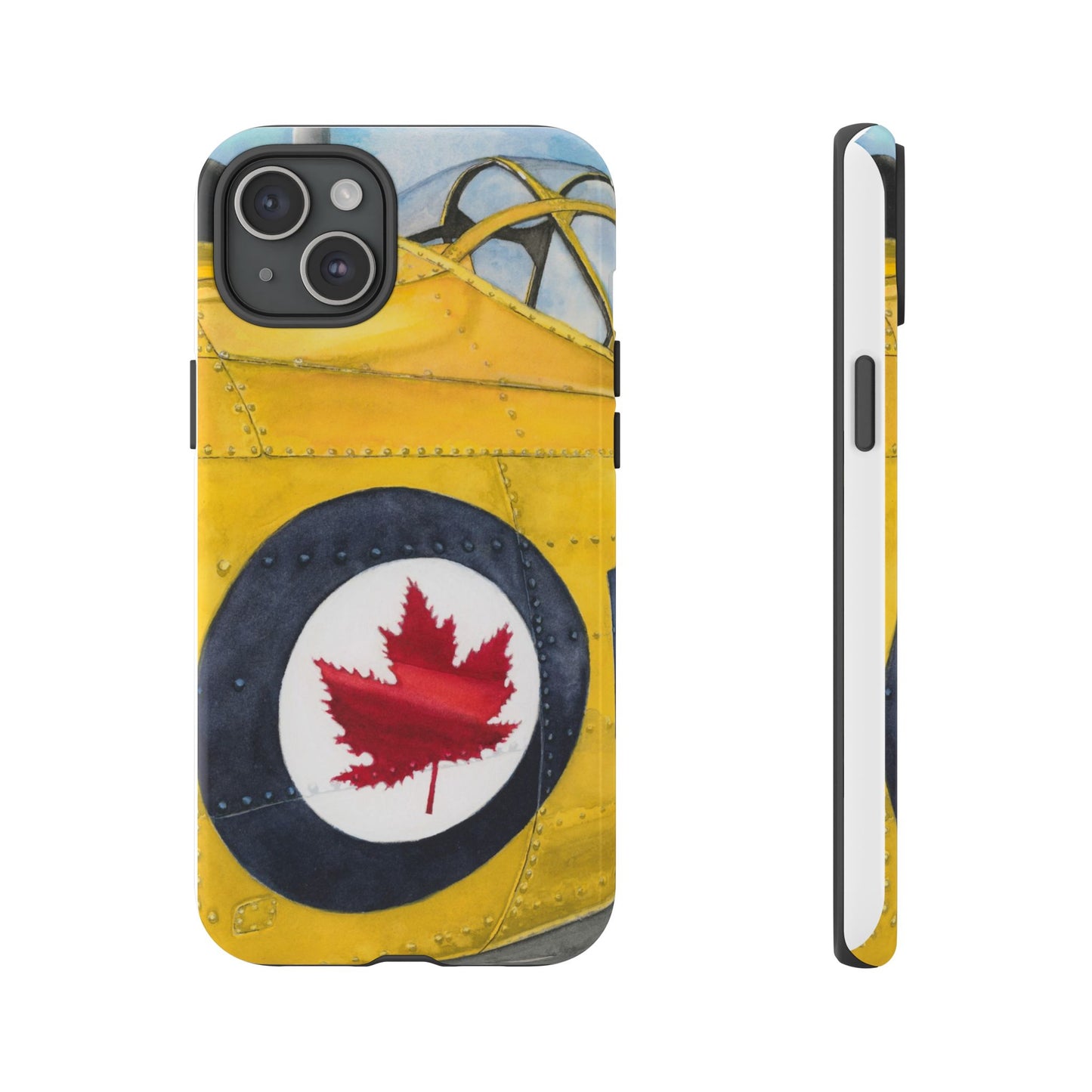 Canadian Vintage Airplane Phone Case - Tough Cases with Maple Leaf Design - Aviation Art Print