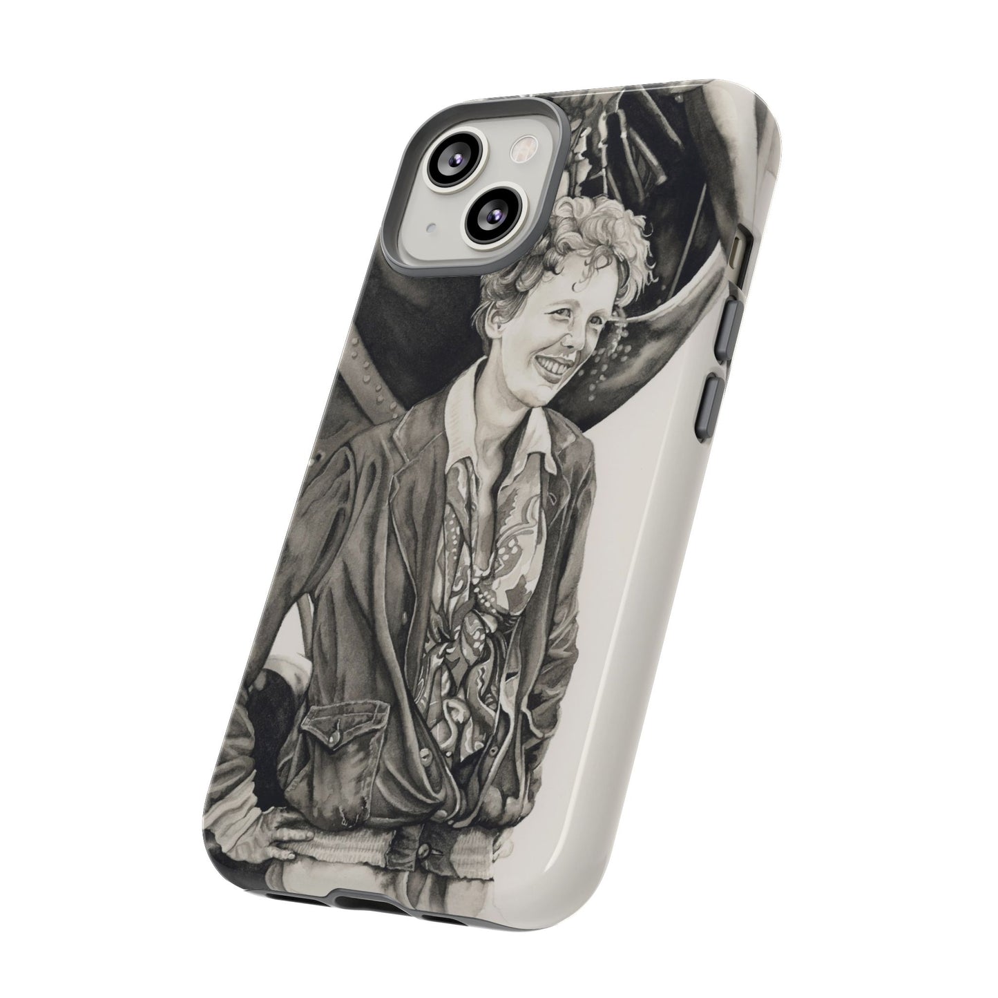 Adventure Spirit Phone Case with Vintage Pilot Design - Watercolor Art by Sarah Whyte