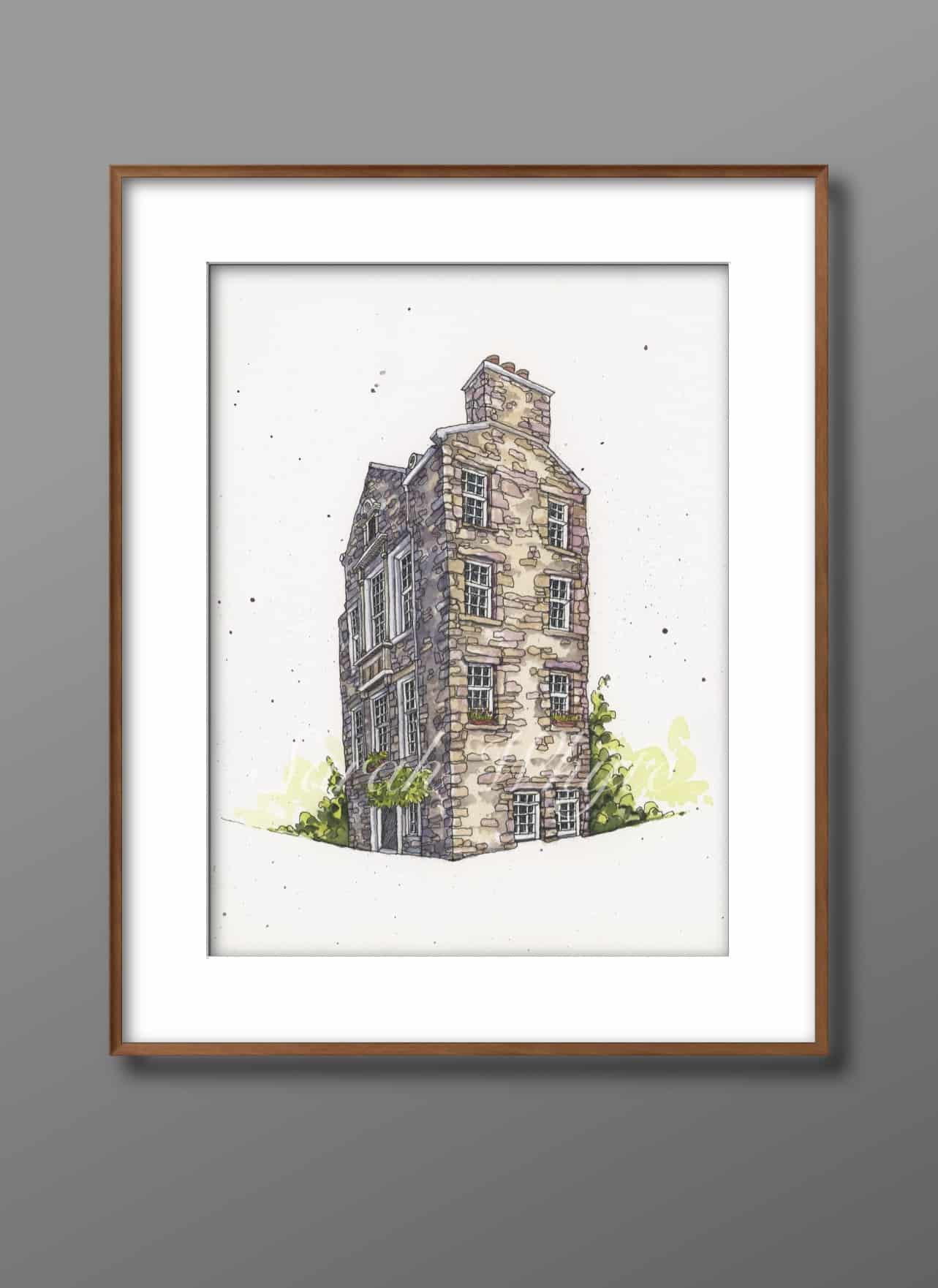 Edinburgh Charm Print - Watercolor Art by Sarah Whyte