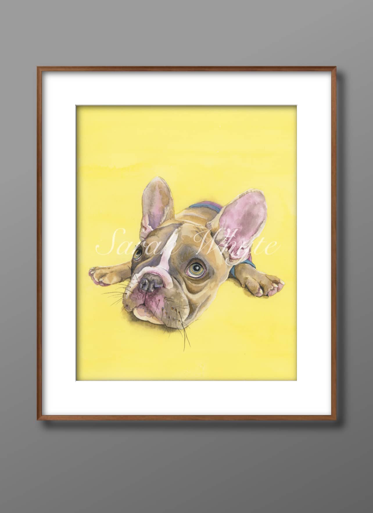 French Kiss Print - Watercolor Art by Sarah Whyte