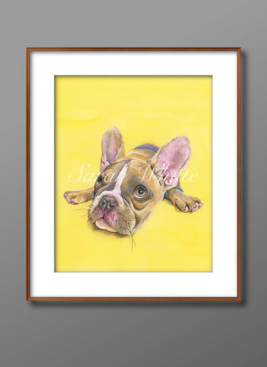 French Kiss Print - Watercolor Art by Sarah Whyte