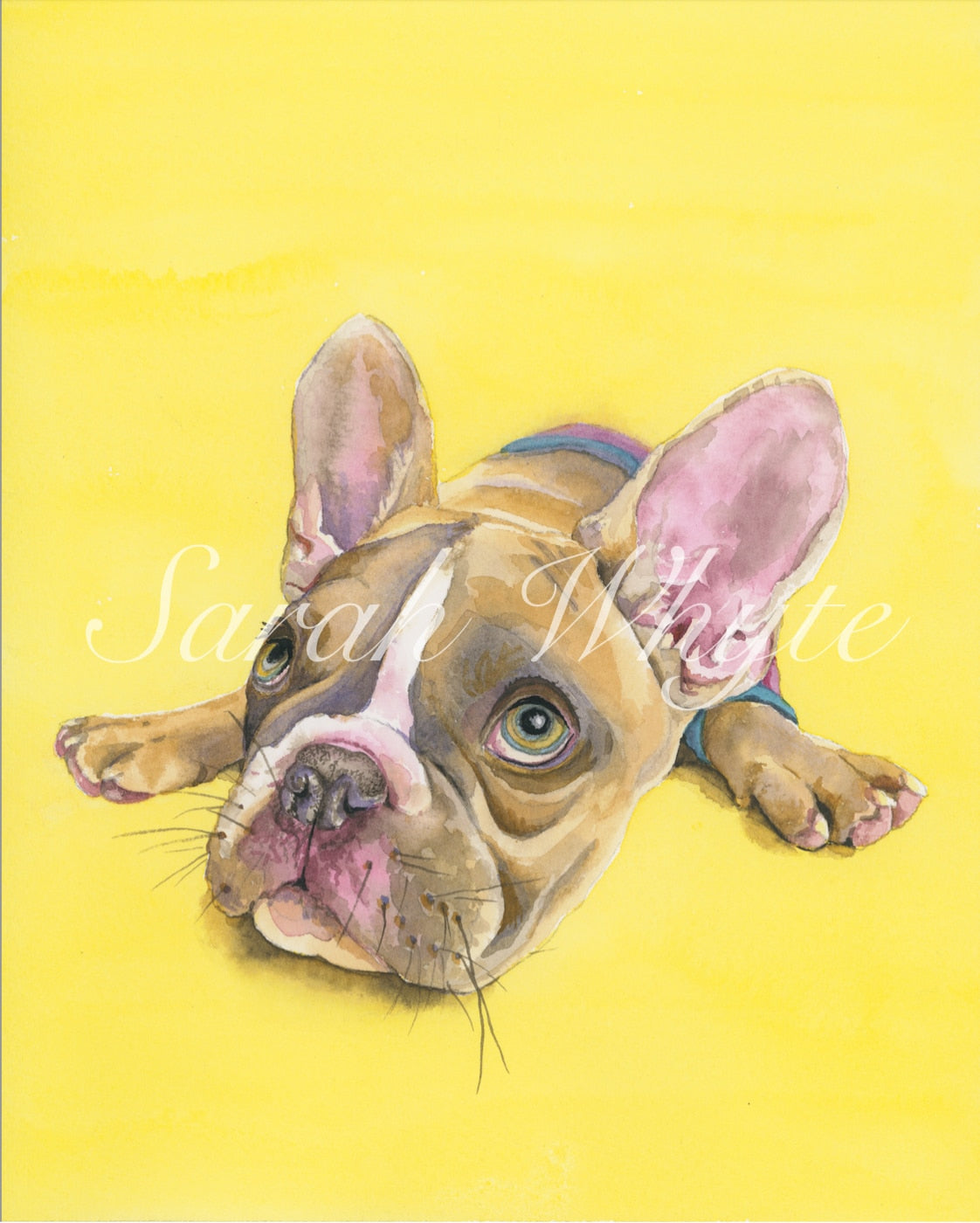 French Kiss Print - Watercolor Art by Sarah Whyte