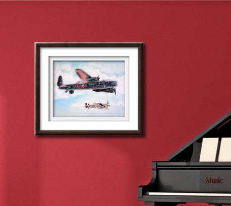 Lancaster Bomber & Spitfire Duo - “Guardians of the Skies”